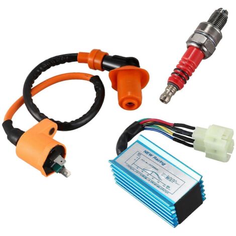Bobine d'allumage de course + bougie d'allumage + boîtier CDI -- (1/5)