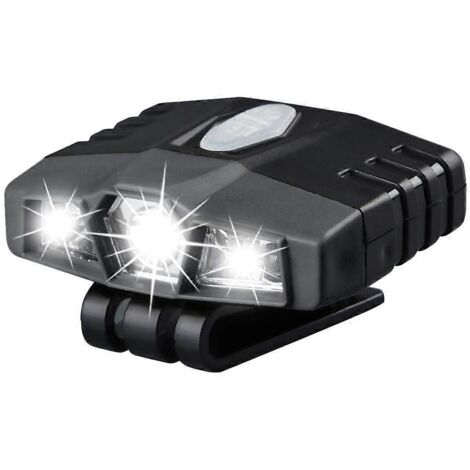 Lampe de casquette LED à clip rechargeable 150 lumens étanche -- (1/5)