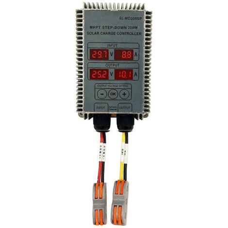 Contrôleur de charge solaire MPPT 10-30V, régulateur de tension réglable -- (1/5)