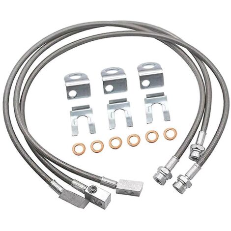 Tuyaux de frein rallongés en acier inoxydable pour voiture-- (1/5)