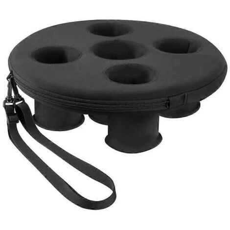 Porte-gobelet flottant pour piscine avec plateau flottant à 5 trous -- (1/5)