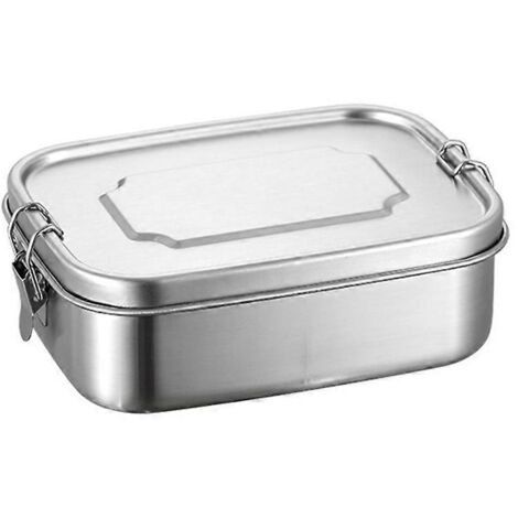 Boîte à lunch Bento en acier inoxydable résistant, boîte à lunch Bento en métal --- (1/5)