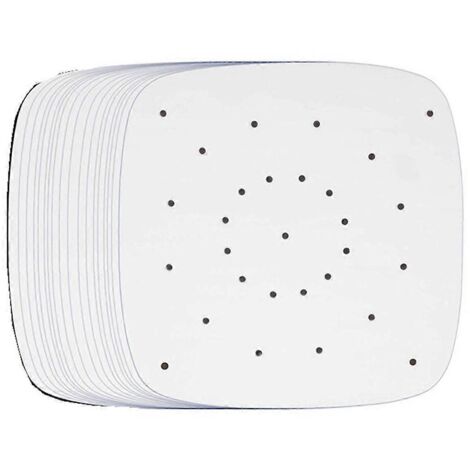 Papier sulfurisé jetable pour friteuse à air chaud, tapis de cuisson vapeur, papier cuisson blanc (1/5)