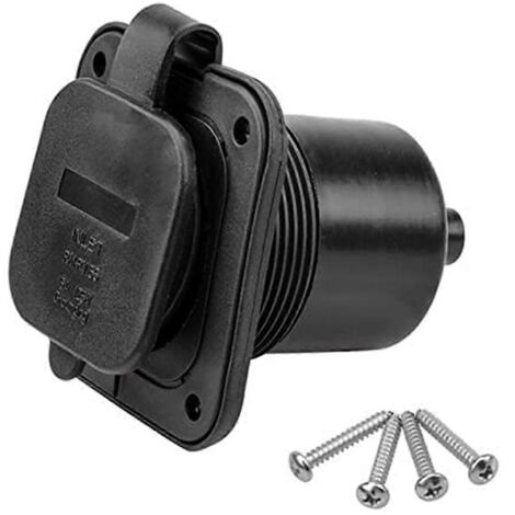 Prise de courant 15 A, prise 5-15 125 V pour VR avec couvercle - Noir - (1/5)