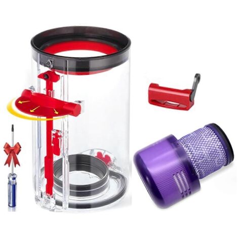 Bac à poussière + filtre HEPA + bouton marche/arrêt pour aspirateur V11 V15 (1/5)