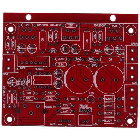 Carte d'amplificateur de subwoofer 2.1 Tda2030A pour haut-parleurs à trois canaux (1/5)