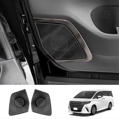 Cache haut-parleur de porte avant en acier inoxydable pour voiture (conduite à gauche, B-- (1/5)