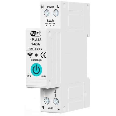 Disjoncteur WiFi AC220V 63A Ampèremètre Contrôle à distance de l'énergie via mobile-- (1/5)