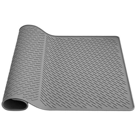 Tapis de protection en silicone pour plaque de cuisson 27,8 x 19,9 pouces Gris-- (1/5)