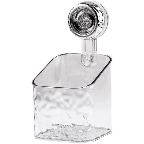 boîte de rangement rotative à ventouse, transparente-grise, S-- (1/5)