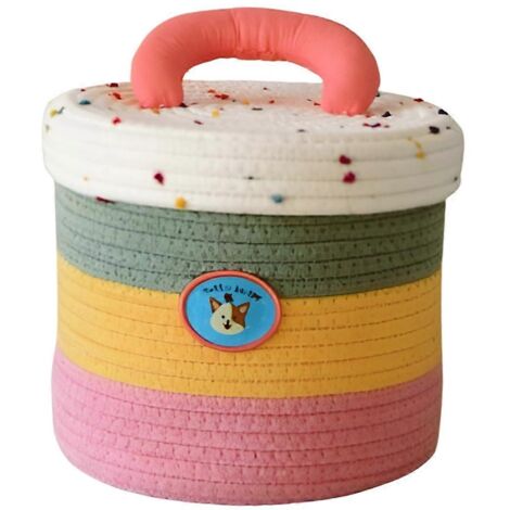 Panier de rangement tressé pour salon, bureau, accessoires de rangement A-- (1/5)