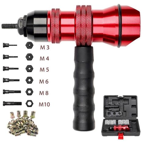 Outil électrique à riveter, outil à riveter pour écrous de rivet, adaptateur électrique pour écrous de rivet --- (1/5)