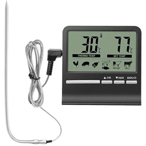 Thermomètre de cuisson numérique de cuisine pour viande et aliments - Température A-- (1/5)