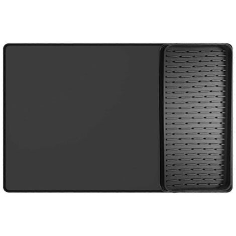Tapis de comptoir pour machine à café 15,75 x 23,6 pouces, noir - (1/5)