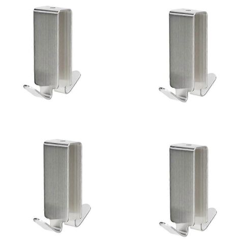 Lot de 4 crochets muraux doubles en acier inoxydable (1/5)