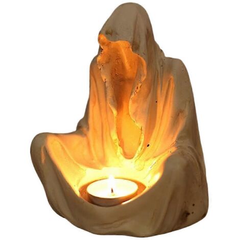 Bougeoir fantôme blanc pour Halloween - Horreur gothique (1/5)