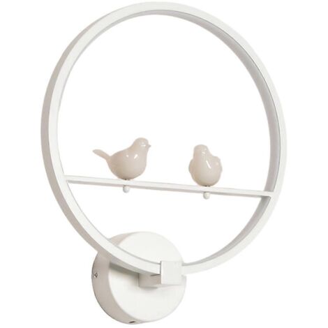 Applique murale LED blanche 18 W 3000 K à lumière chaude, motif deux oiseaux (1/5)
