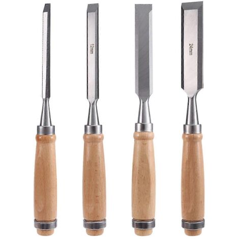 Ensemble de 4 ciseaux à bois pour charpentier 6/12/18/24 mm (1/5)