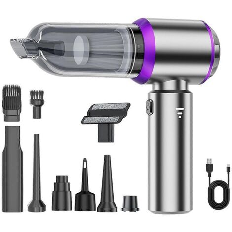Aspirateur à main argenté avec souffleur et pompe à air (1/5)
