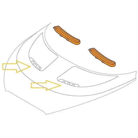 1 paire de caches de bouchon d'aération de capot avant 86350-2V000 86360-2V000 pour-- (1/5)