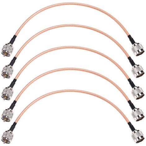 Adaptateur PL259/UHF femelle vers N mâle pour câble coaxial RG142 à faibles pertes-- (1/5)