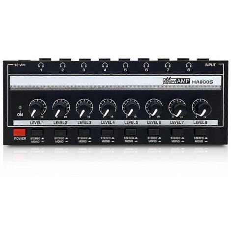 Amplificateur de casque stéréo/mono à 8 canaux -- (1/5)