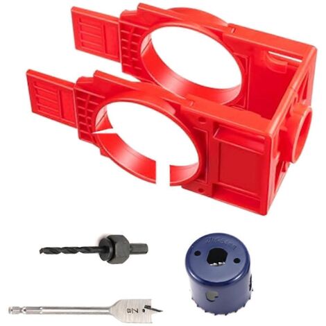 Kit d'installation de poignée de porte avec scie cloche de 2-1/8 pouces pour serrure de porte (1/5)