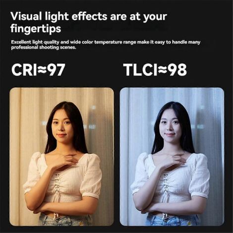 Lampe LED bicolore ML100Bi pour enregistrement vidéo, prise UE -- (1/5)