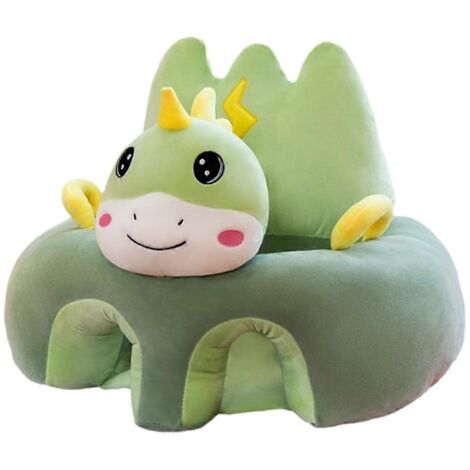 Fauteuil de soutien pour bébé, canapé en peluche douce verte-- (1/5)