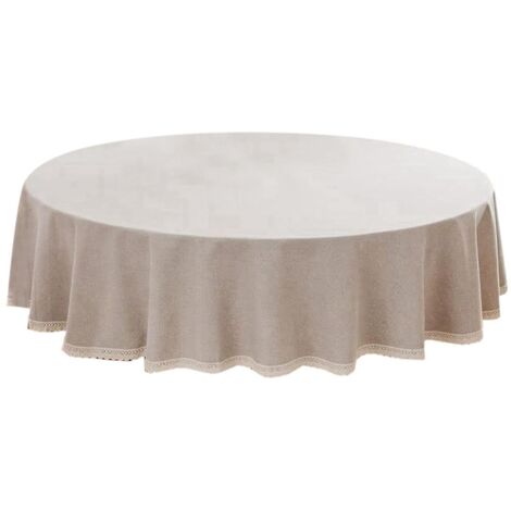 Nappe ronde en dentelle - Taches, éclaboussures, huile et tissu - (1/5)