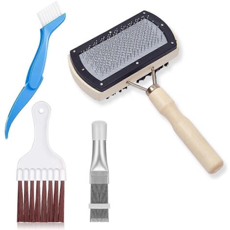Kit de nettoyage de 4 brosses pour ailettes de condenseur de climatiseur -- (1/5)