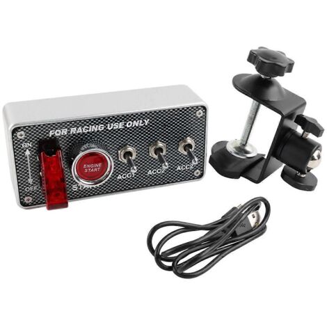 Panneau de commande d'allumage USB 12V, boutons-poussoirs d'allumage, interrupteur à DEL (1/5)