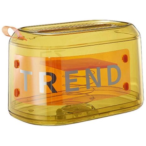 Boîte en carton jaune à levage automatique - Boîte de bureau en plastique (1/5)