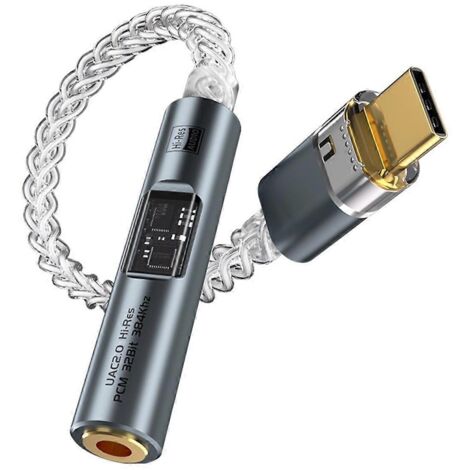 Adaptateur BA23 USB Type C vers prise jack 3,5 mm, décodeur d'amplificateur de casque B-- (1/5)