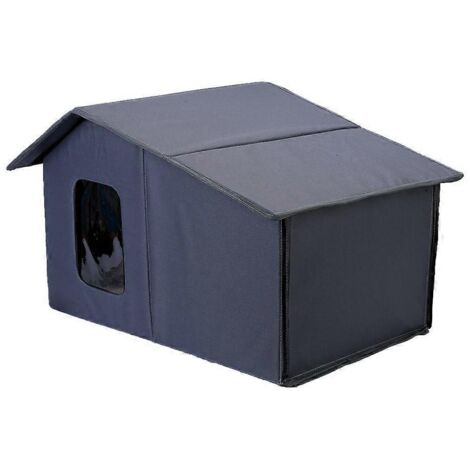 Abri pour chat pliable et chaud pour chats d'extérieur, lit pour chat A-- (1/5)