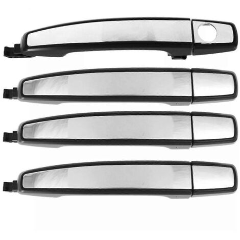 Ensemble de poignées de porte extérieures chromées 25936893 25936865 pour Buick - Noir et argent plaqué - (1/5)