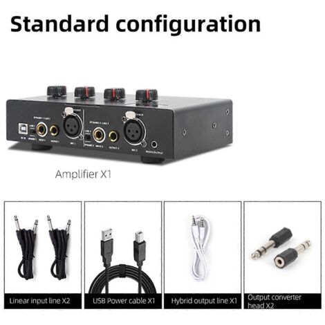 Amplificateur audio pour microphone à condensateur dynamique 48 V - (1/5)