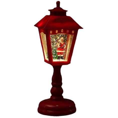 Décorations de Noël Veilleuse Lumineuse en Cristal Rouge-- (1/5)