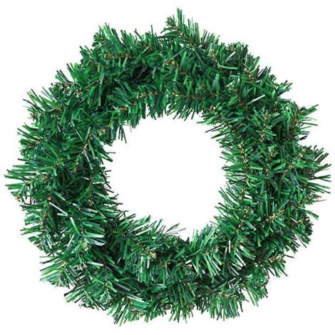Couronne artificielle verte, décoration murale saisonnière pour la maison, couronne de 40 cm (1/5)