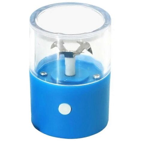 Broyeur de tabac électrique rechargeable par USB, bleu clair ---