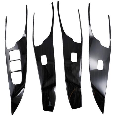Garniture intérieure noire du panneau de commande de lève-vitre de voiture (1/5)