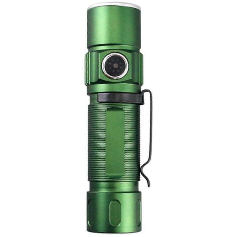 Mini lampe torche LED verte avec affichage de la puissance et anti-éblouissement (1/5)