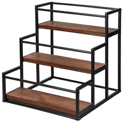Étagère à sirop de café, étagère de rangement à 3 niveaux, casier à vin, épices de cuisine (1/5)