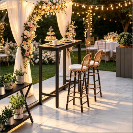 Table de banquet élégante, table à manger, table de cuisine, table de bar, table console (table uniquement) (1/5)