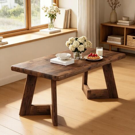 Table basse rectangulaire, table de salon, table de séjour (1/5)