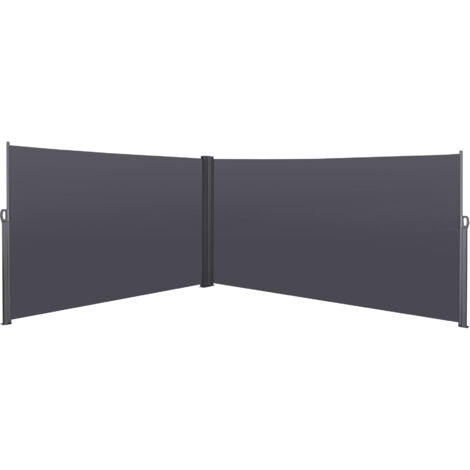 Store escamotable pour balcon, jardin et terrasse, brise-vue coupe-vent, imperméable, protection solaire, 200 x 600 cm, gris (1/5)