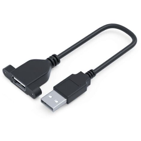 Câble d'extension USB 3.0 vers USB 2.0 mâle vers femelle de 0,3 m avec vis pour appareil - USB2.0-1m- (1/5)
