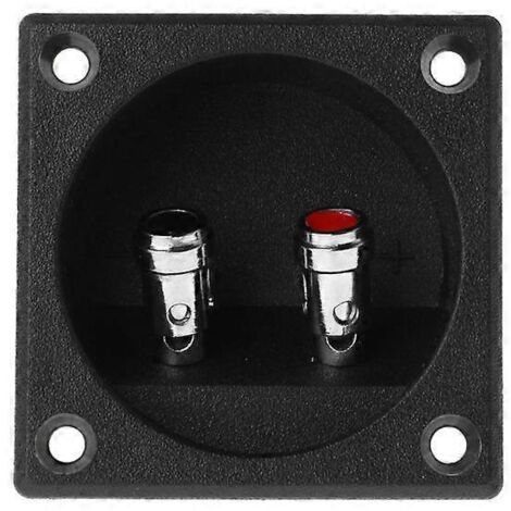 Bornier à ressort pour haut-parleur carré à 2 positions pour montage audio maison ou autoradio. (1/5)