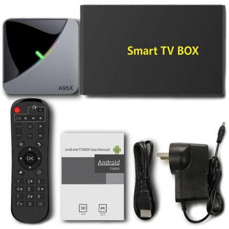 Boîtier TV A95X F3 Air Android 9 Amlogic S905X3 2G 16G 2,4G/5G Wifi Media-US- (1/5)