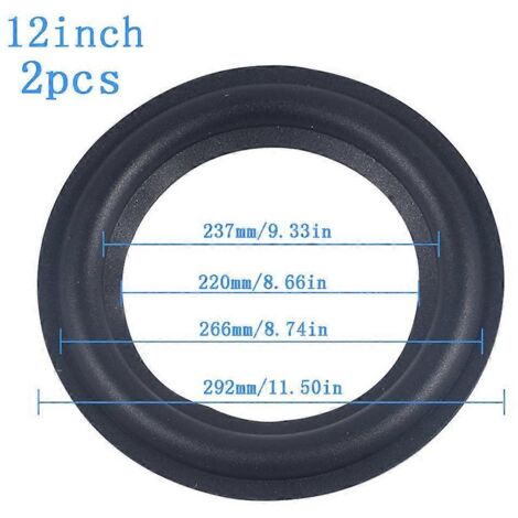 Lot de 2 anneaux en mousse pour haut-parleur, réparation de la suspension - 12 pouces - Diamètre extérieur 295 mm (1/5)